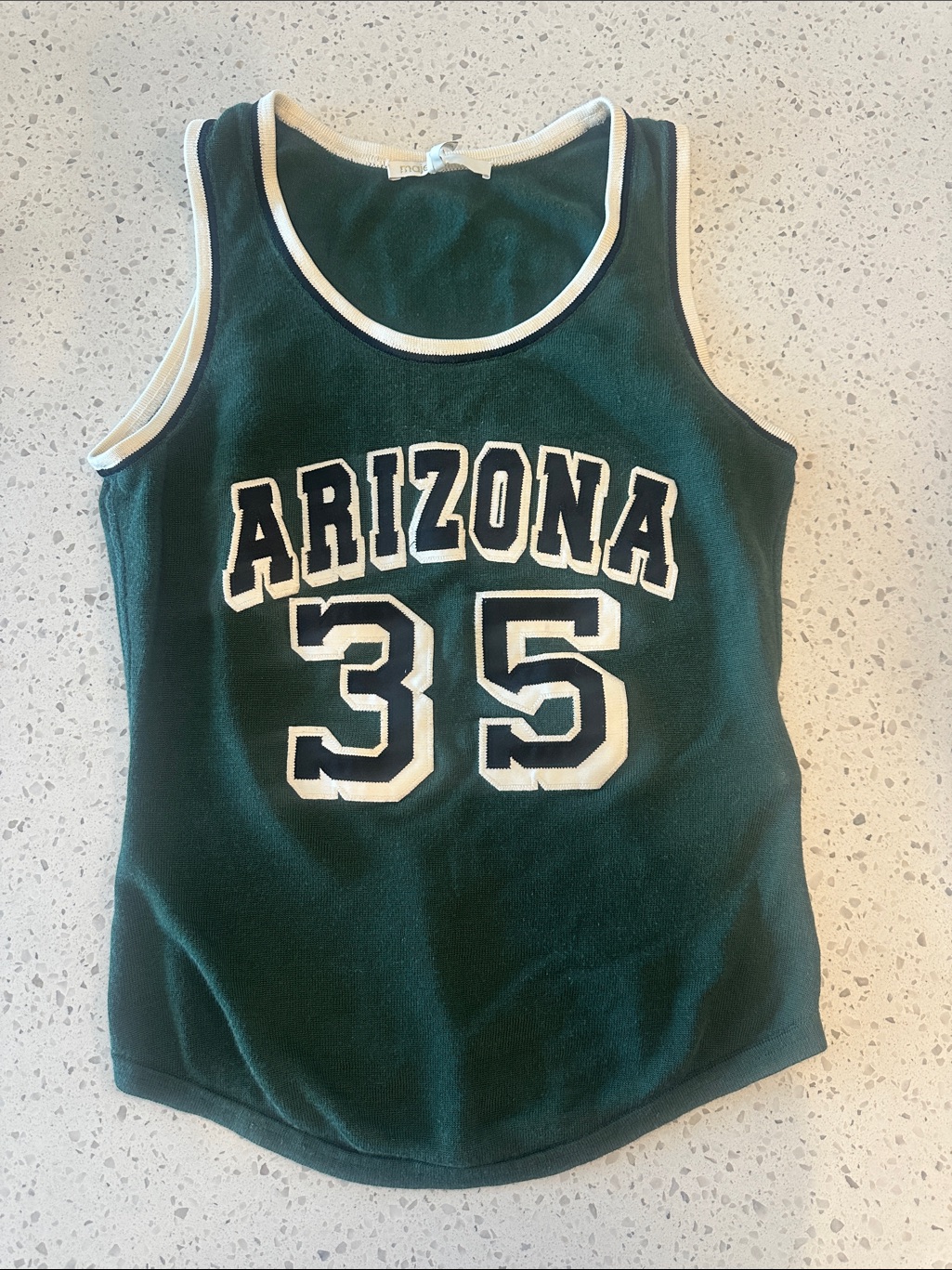 Maje Green Tank With White Trim And Gold Logo Us 4 Equivalent